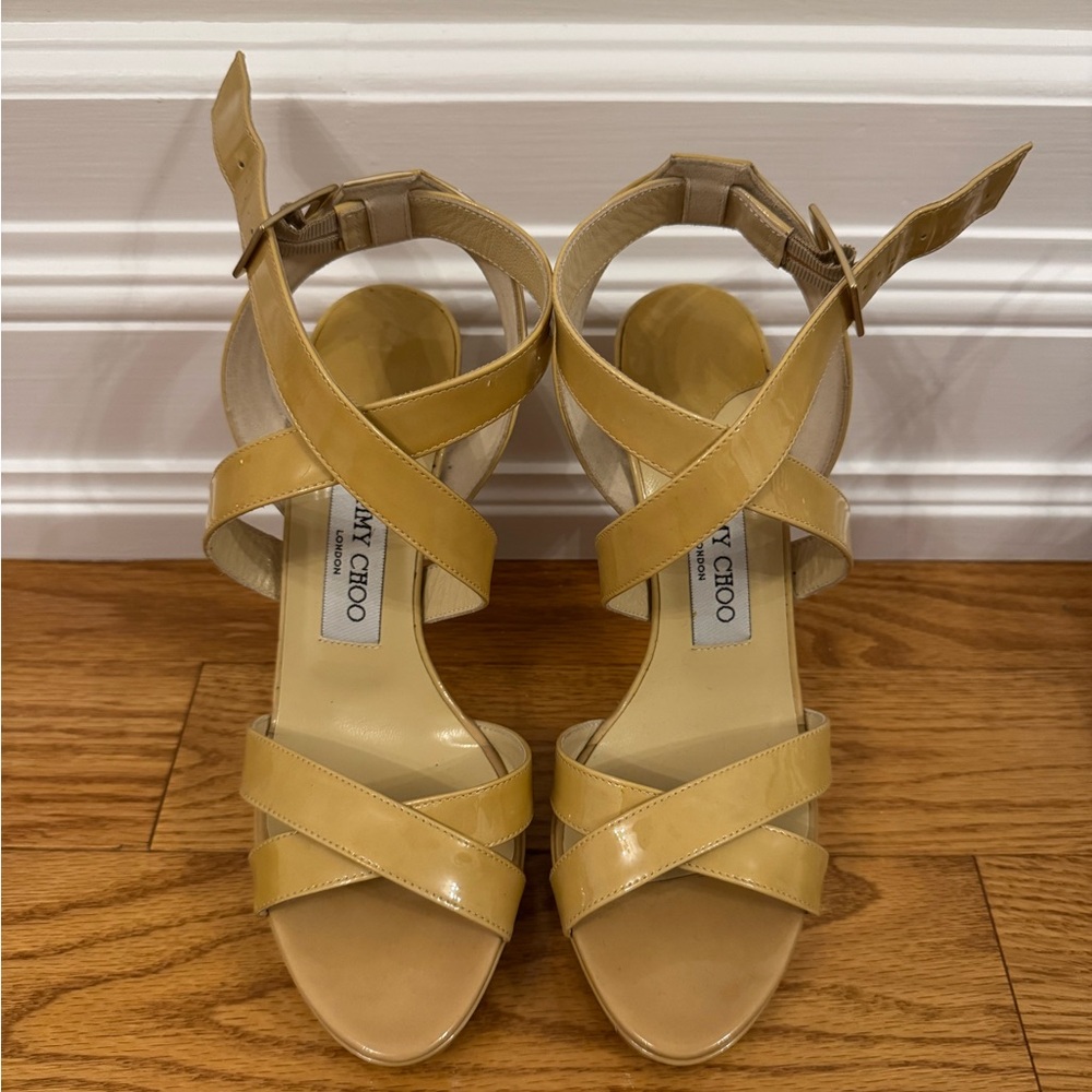 Jimmy Choo Beige Strappy Sandals
